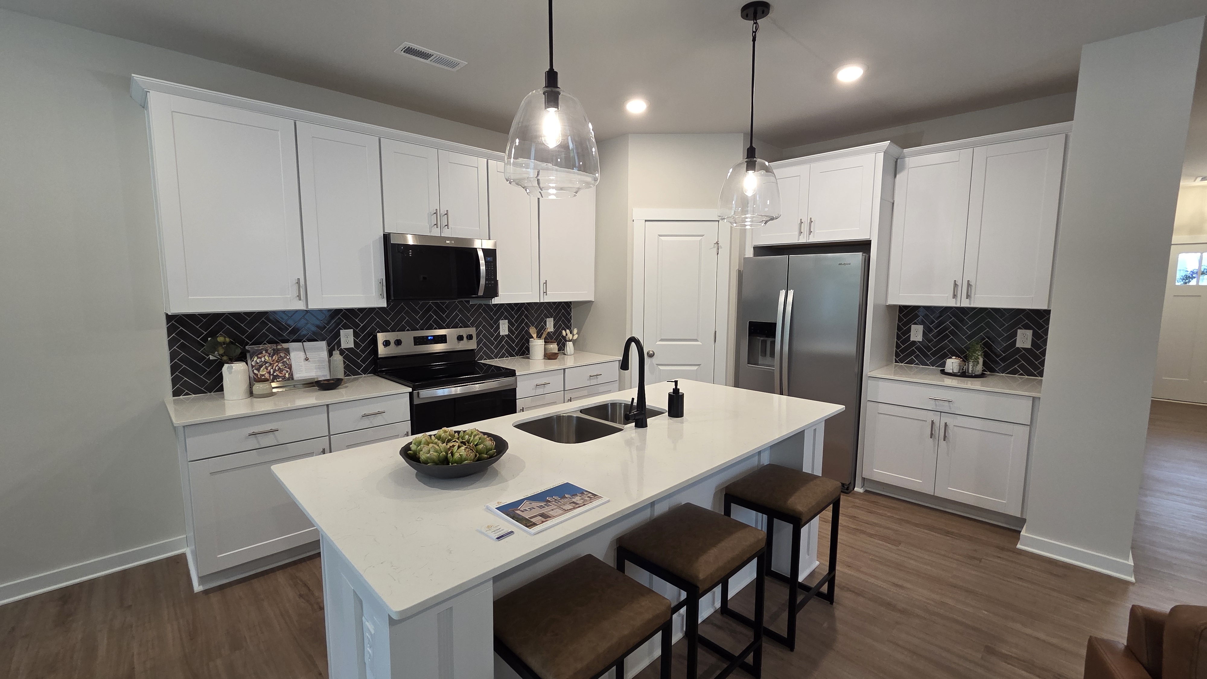Kitchen with stainless appliances